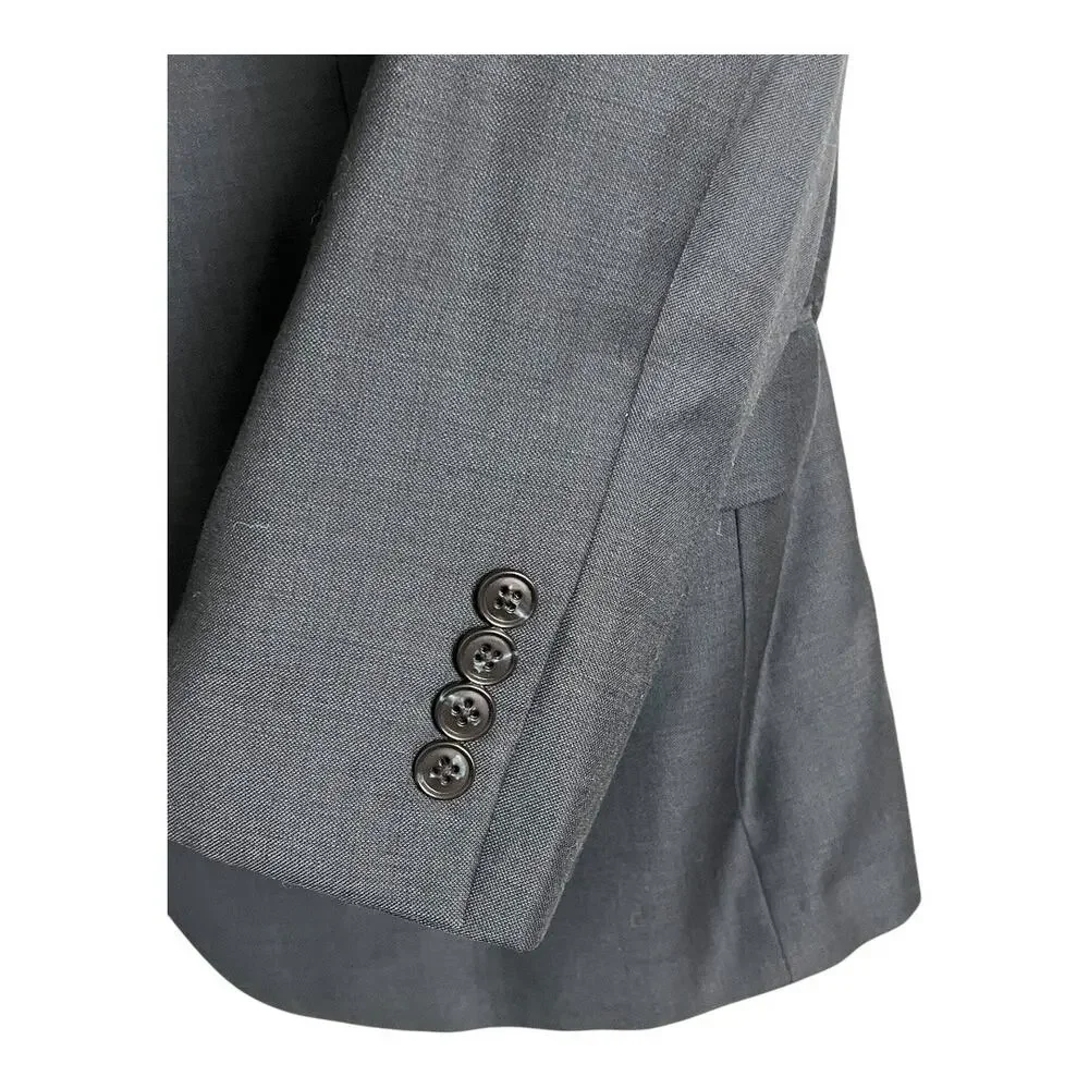 Jos. A. Bank Blue Wool Traveler Blazer Sport Coat 46 Short Preppy Navy Tailored